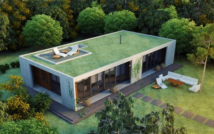 Плоская крыша дома
